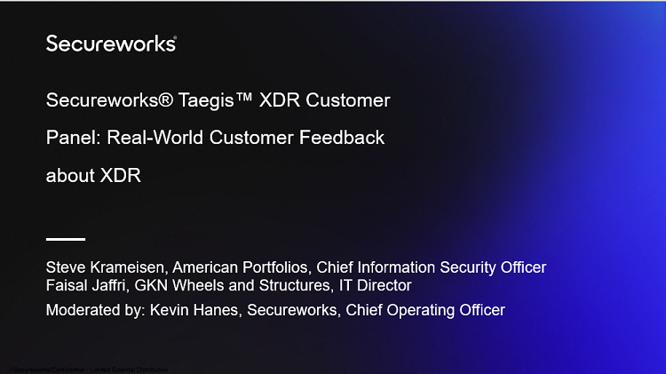 Secureworks Taegis™ XDR Customer Panel